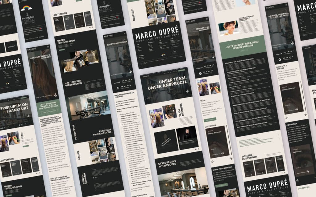 Modile und Desktop Screendesign Mockup mit Editorial Style Webdesign