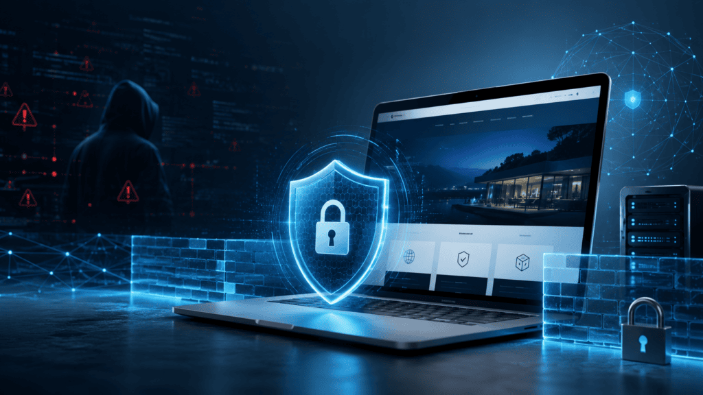 Sicherheitskonzept für Websites mit Schutz vor Hackern in Frankfurt.